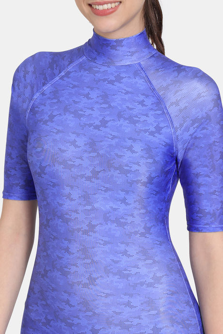 Zelocity Padded Swimsuit With Zipper - Amparo Blue — image 5